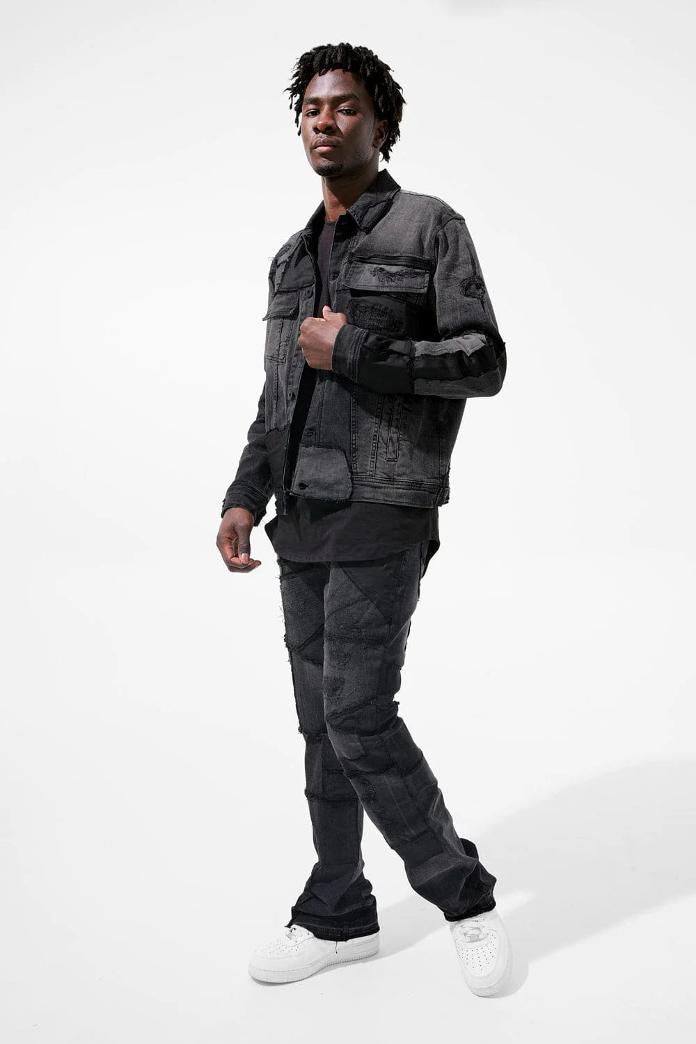 ROSS STACKED - LAWLESS DENIM (BLACK SHADOW) JRF1114