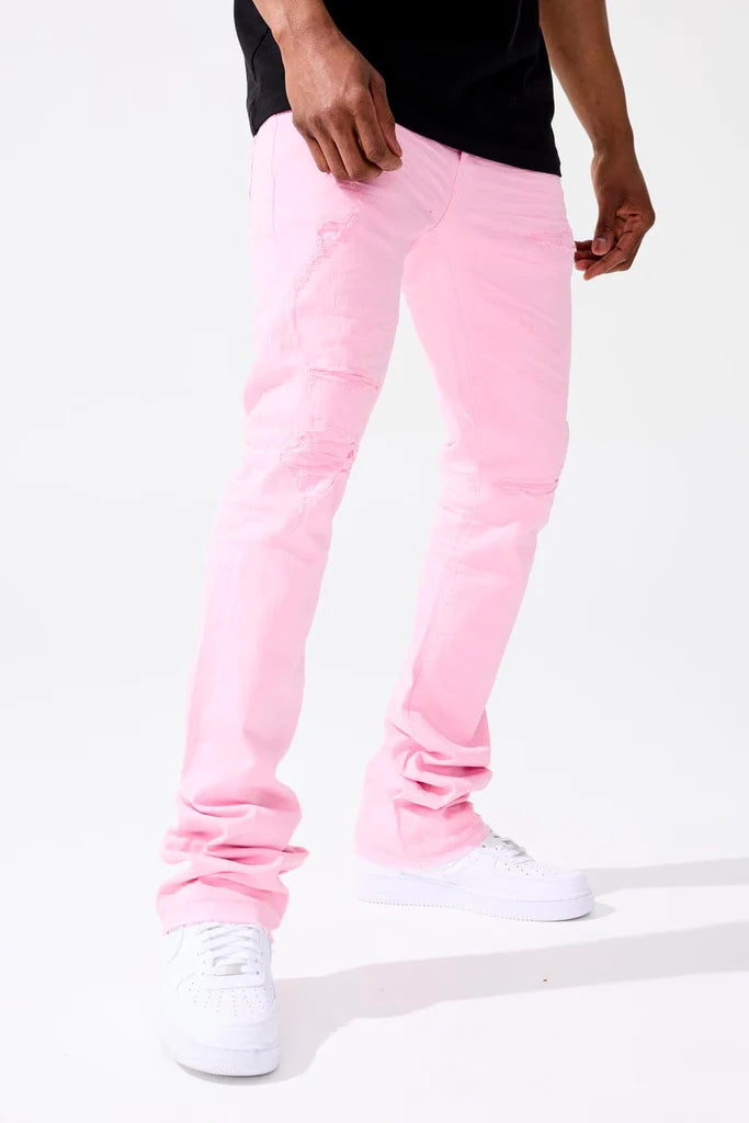 ROSS STACKED - TRIBECA TWILL PANTS (PINK) JRF955R