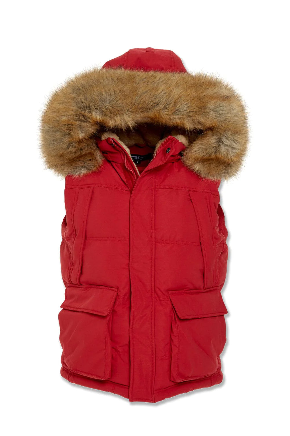 YUKON FUR LINED PUFFER VEST 2.0 (RED) 9374V Broadway Collections