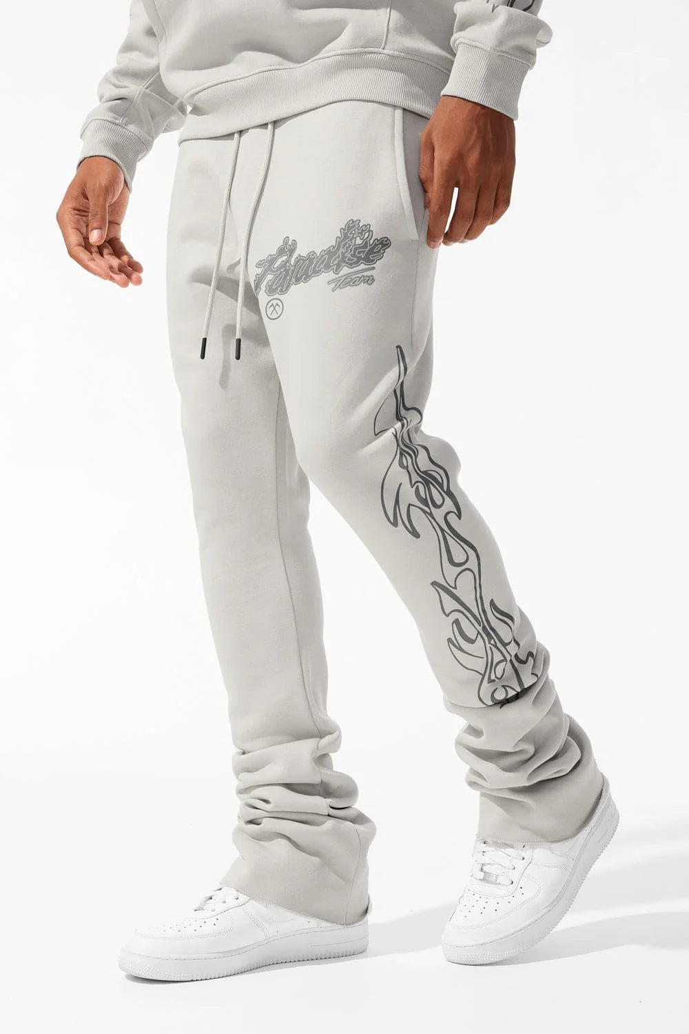 PARADISE TOUR STACKED SWEATPANTS - CEMENT (8241L)