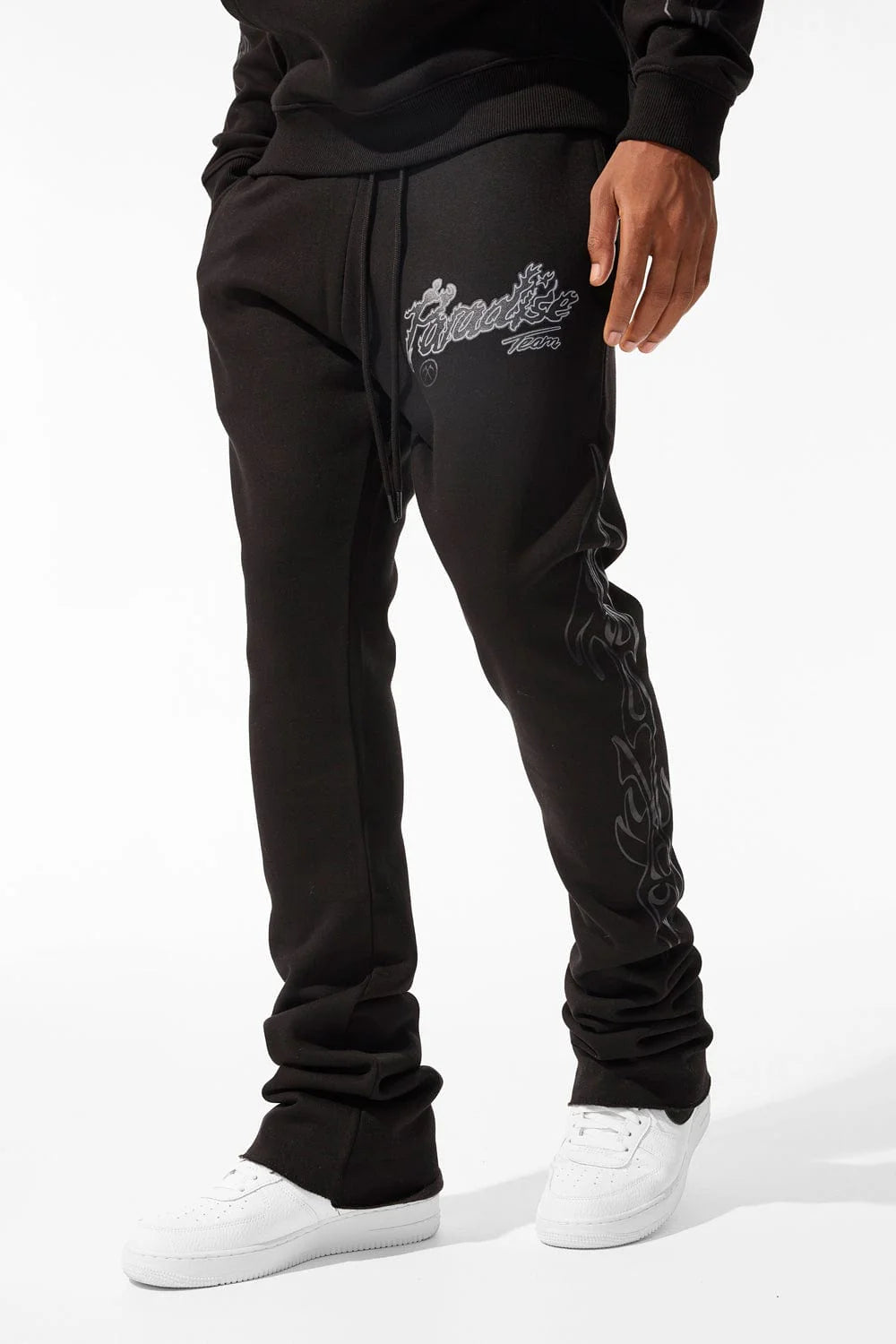 PARADISE TOUR STACKED SWEATPANTS - NOIR (8241L)