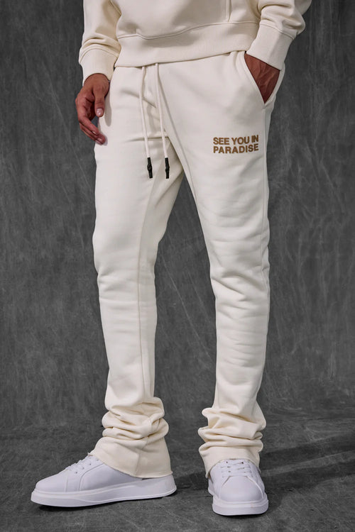SYIP Tonal Stacked Sweatpants (Bone) 8899L