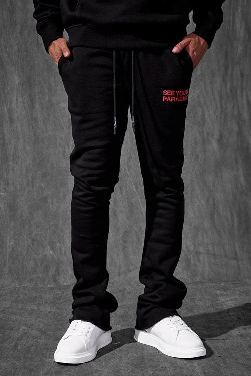 SYIP Tonal Stacked Sweatpants (Crimson) 8899L