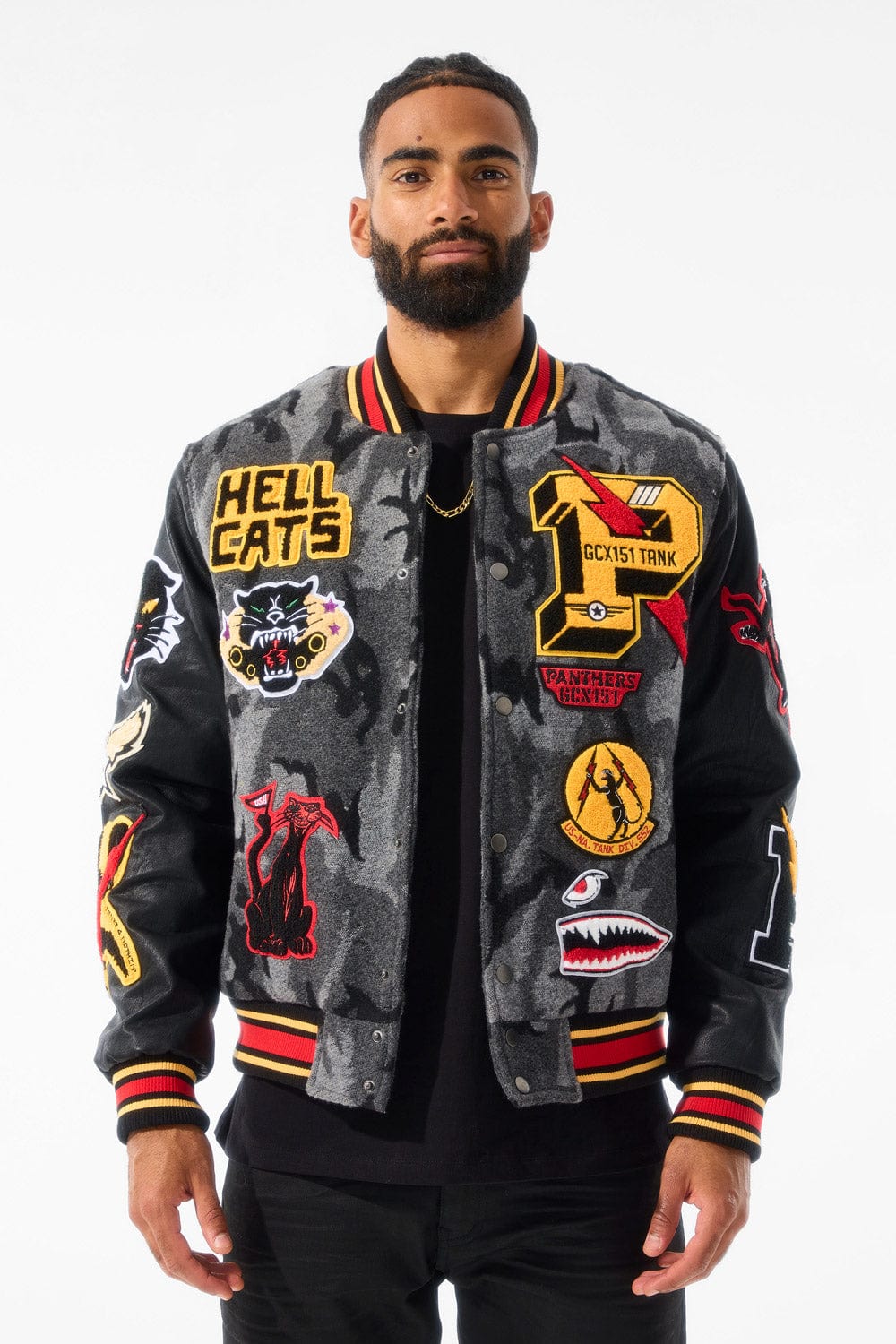 Hellcat Varsity Jacket (Black Camo) 91646