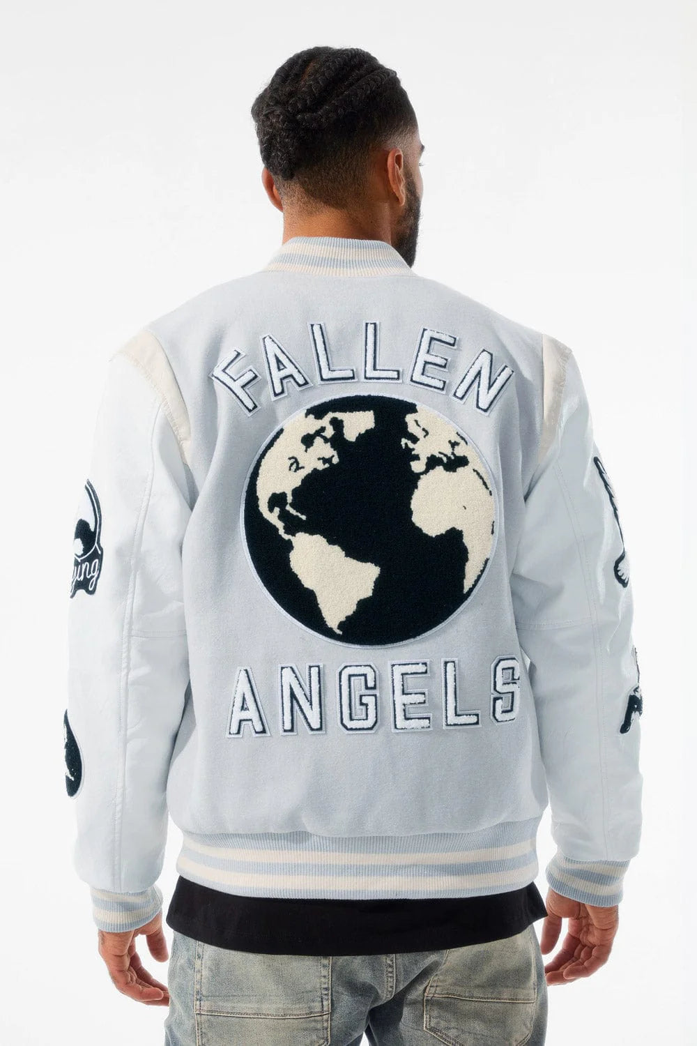 Fallen Angels Varsity Jacket (Light Grey) 91647