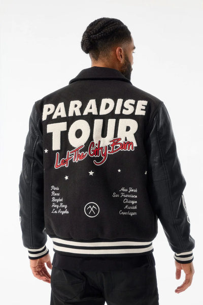 Paradise Tour Varsity Jacket (Black) 91632