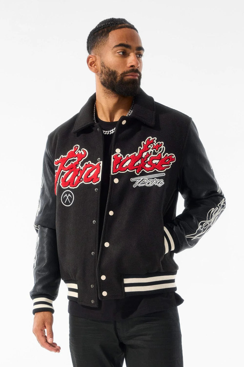 Paradise Tour Varsity Jacket (Black) 91632