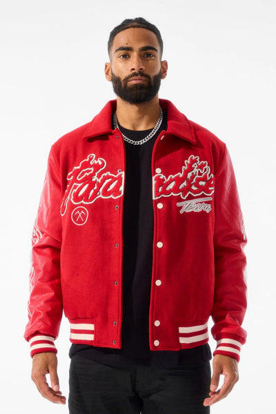 Paradise Tour Varsity Jacket (Red) 91632