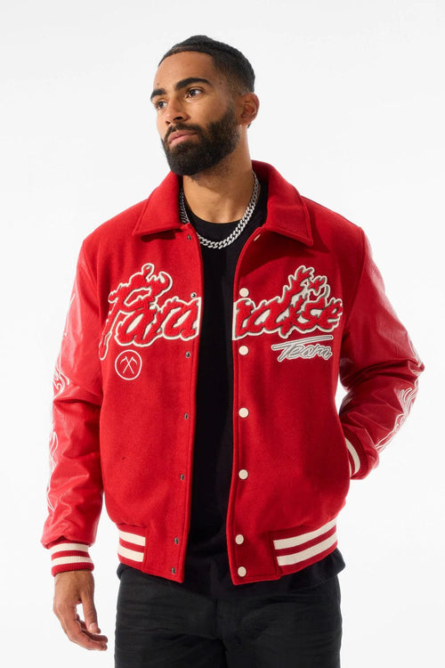 Paradise Tour Varsity Jacket (Red) 91632