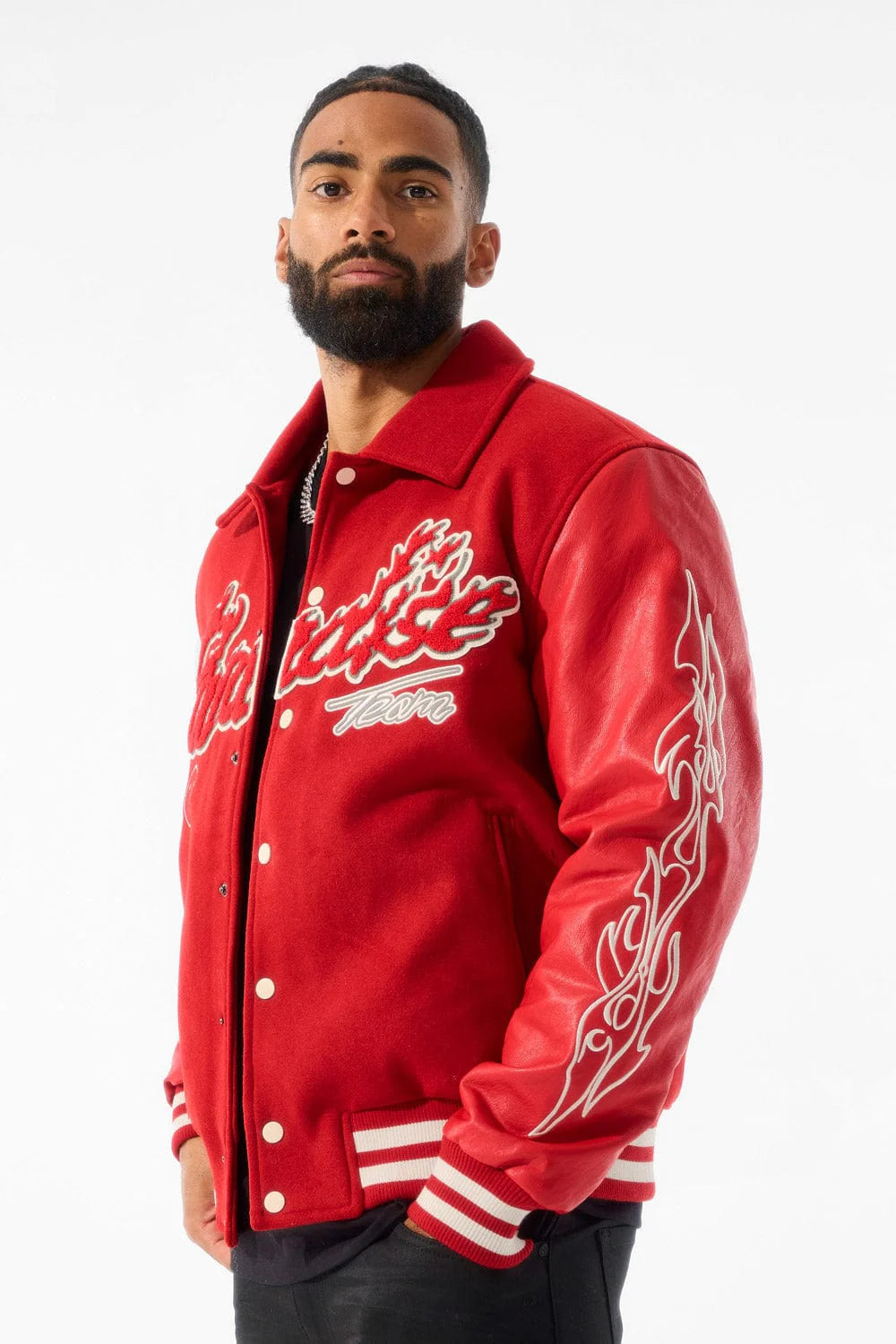 Paradise Tour Varsity Jacket (Red) 91632