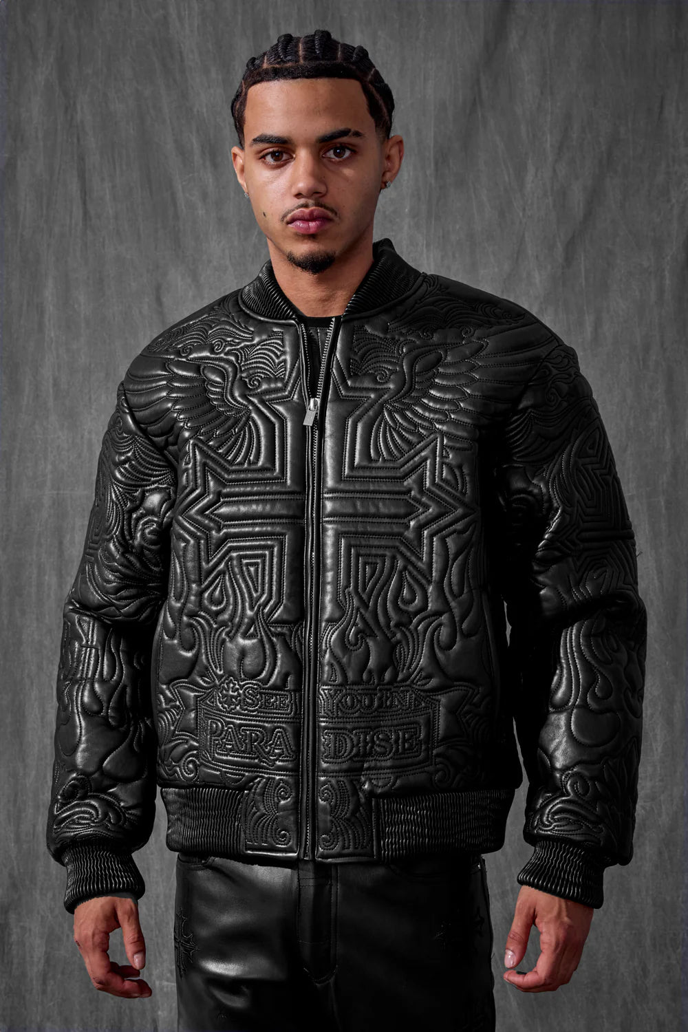 Sinister Bomber Jacket (Black) 91666 | Broadway Collections