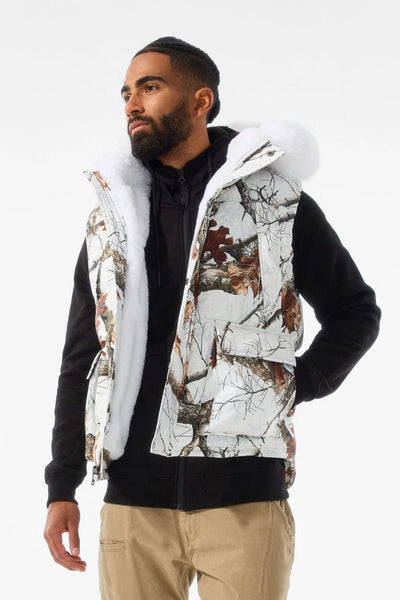 YUKON FUR LINED PUFFER VEST (SNOW CAMO) 9377VC