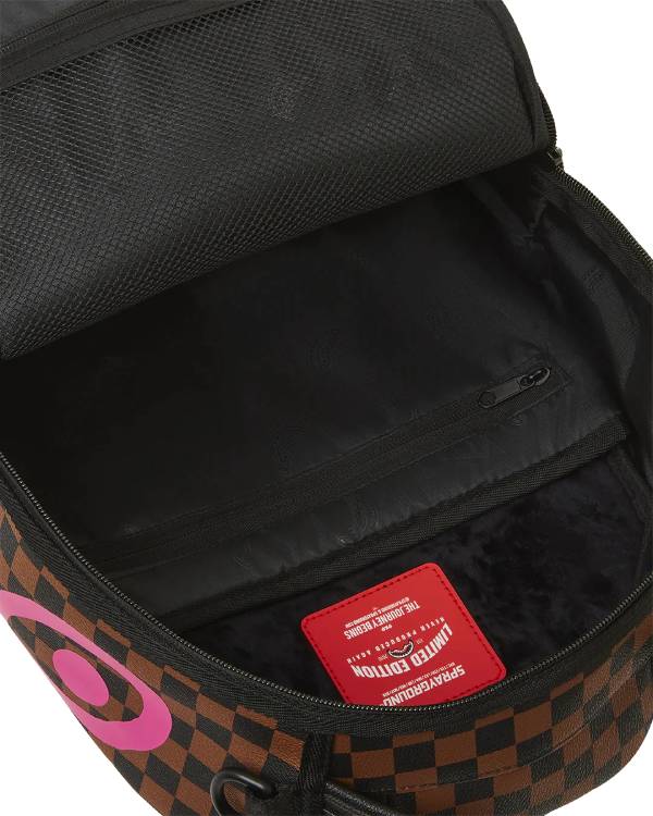 PINK DRIP BROWN CHECK DLX BACKPACK – Wynwood Soul