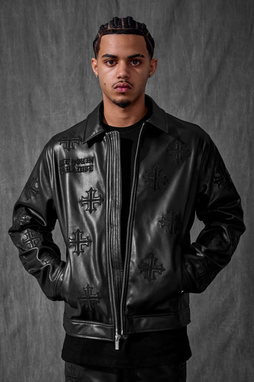 Inferno Trucker Jacket (Black) JJ2287 (THRILLER)