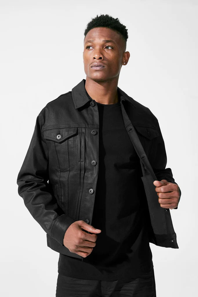 SMOOTH CRIMINAL DENIM TRUCKER JACKET 2.0 (JET BLACK) JJ460