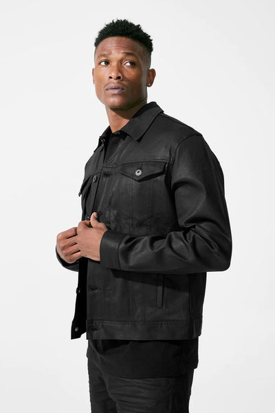 SMOOTH CRIMINAL DENIM TRUCKER JACKET 2.0 (JET BLACK) JJ460