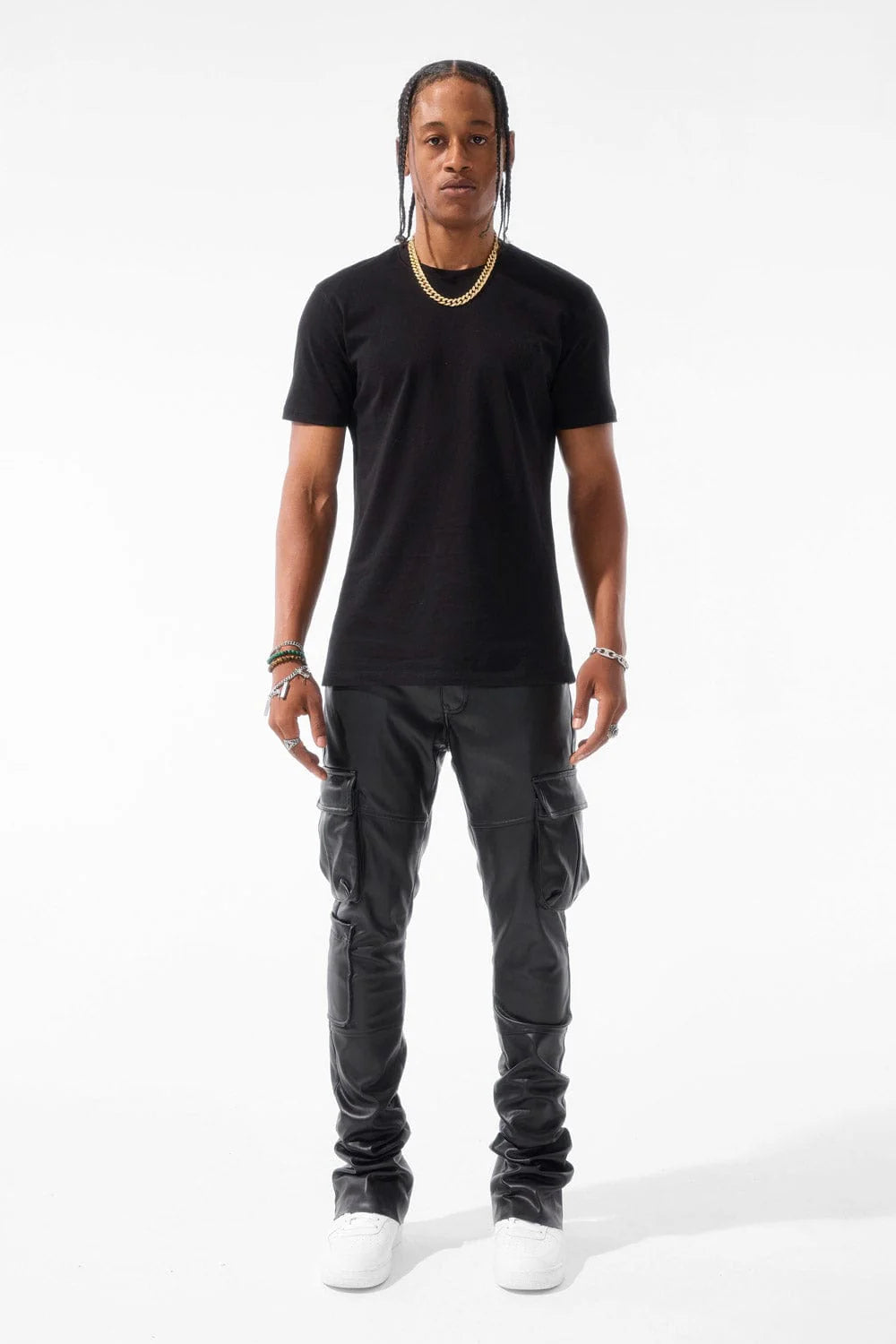 Ross Stacked - Billie Jean Cargo Pants (Black) JRF9379