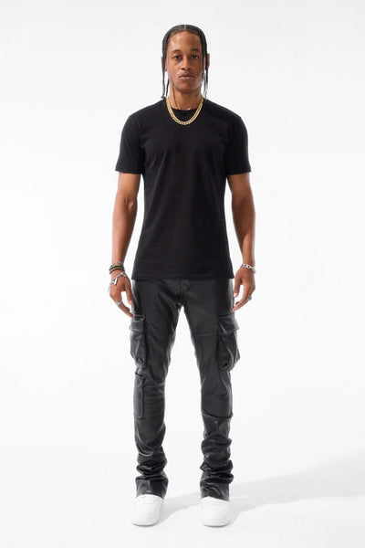 Ross Stacked - Billie Jean Cargo Pants (Black) JRF9379