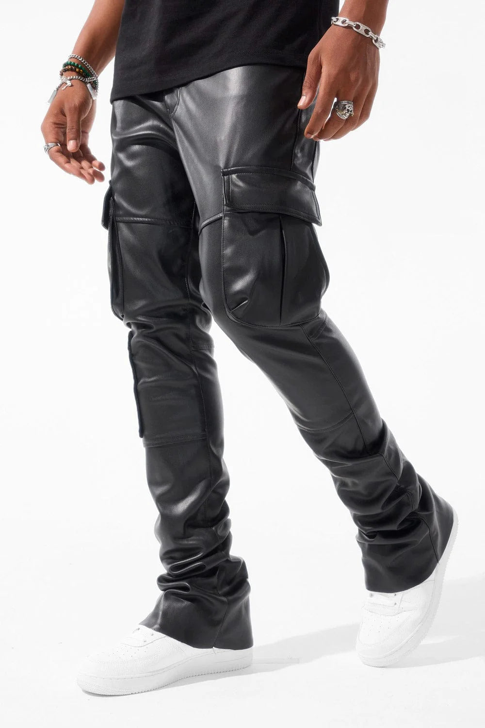 Ross Stacked - Billie Jean Cargo Pants (Black) JRF9379