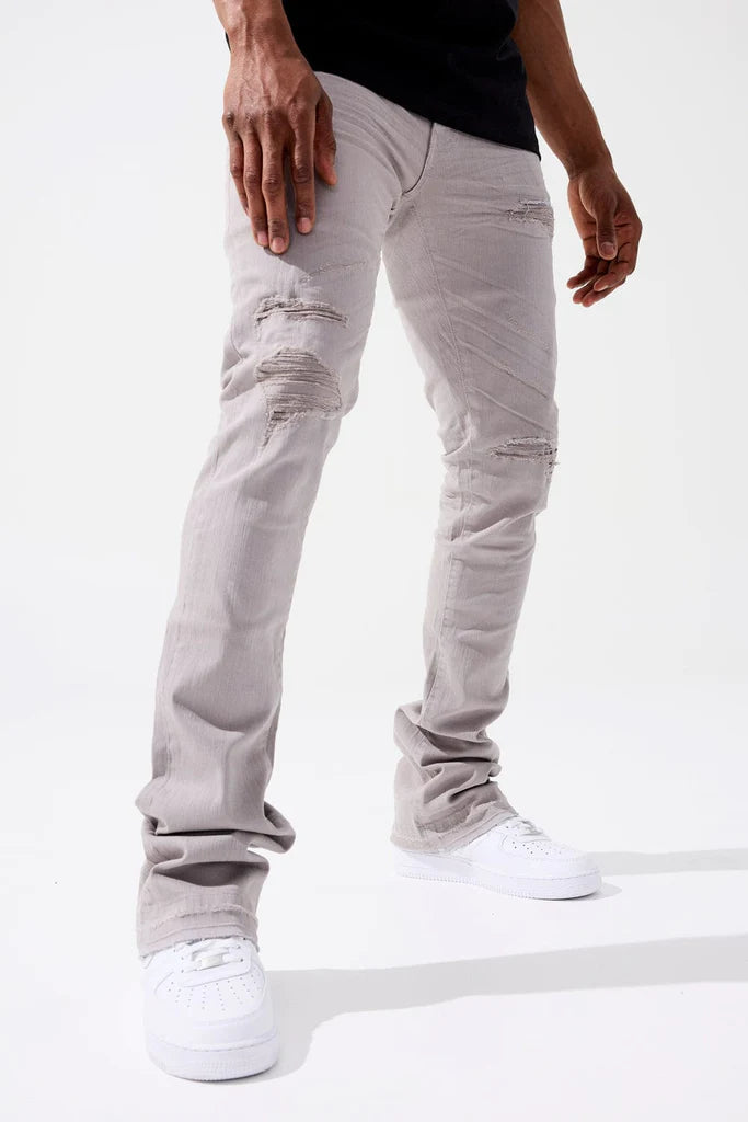 ROSS STACKED - TRIBECA TWILL PANTS (LIGHT GREY) JRF955R