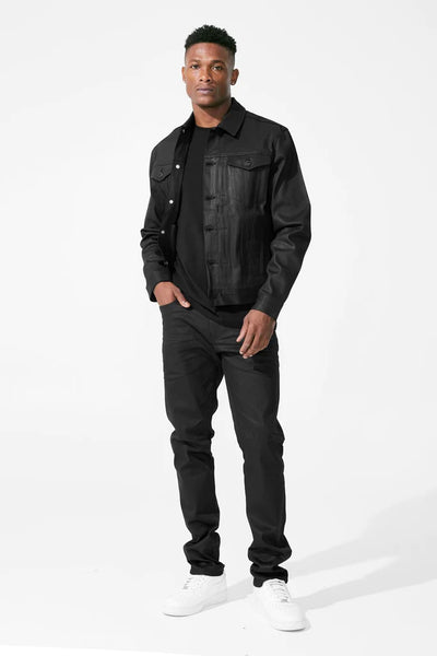 SMOOTH CRIMINAL DENIM TRUCKER JACKET 2.0 (JET BLACK) JJ460