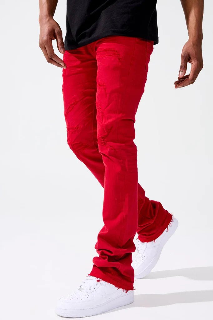 MARTIN STACKED - TRIBECA TWILL PANTS (RED) JTF955R