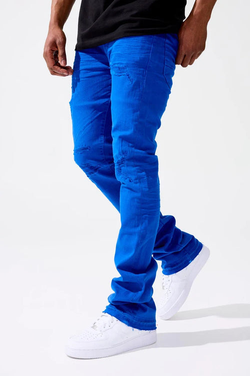 ROSS STACKED - TRIBECA TWILL PANTS (ROYAL) JRF955R