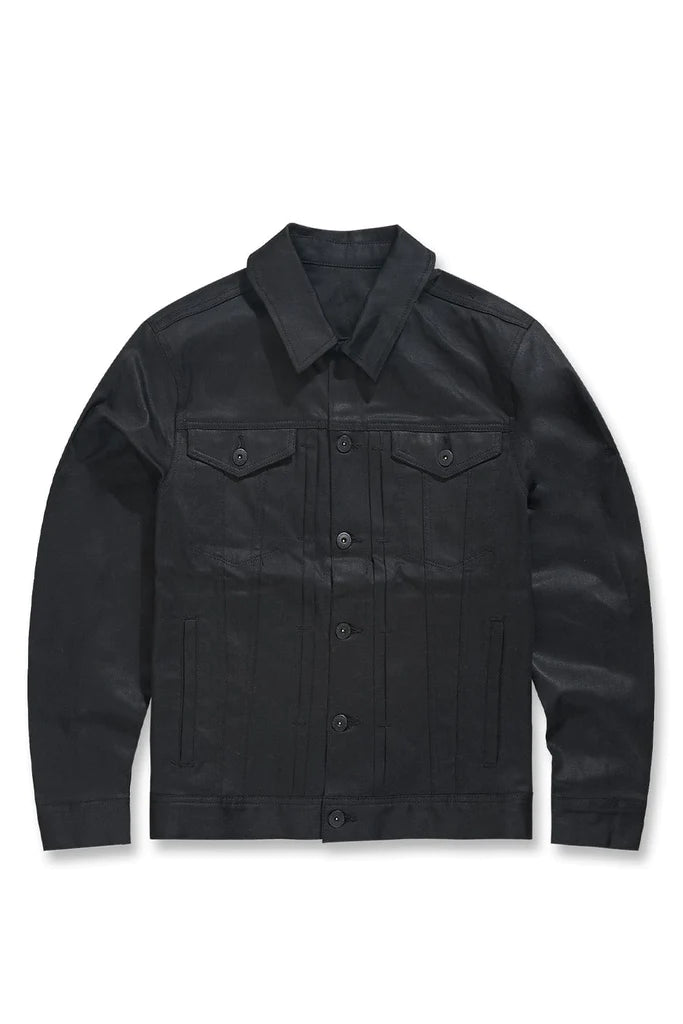 SMOOTH CRIMINAL DENIM TRUCKER JACKET 2.0 (JET BLACK) JJ460