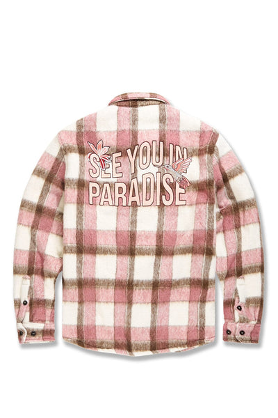 SEE YOU IN PARADISE FLANNEL SHACKET (BACON)  2552