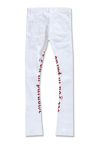 MARTIN STACKED - SEE YOU IN PARADISE DENIM (WHITE) JTF1154A