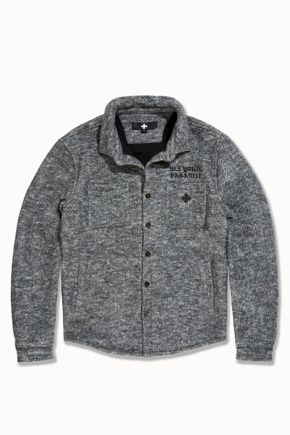 Paradise Wool Shacket (Charcoal) 2569 | Broadway Collections
