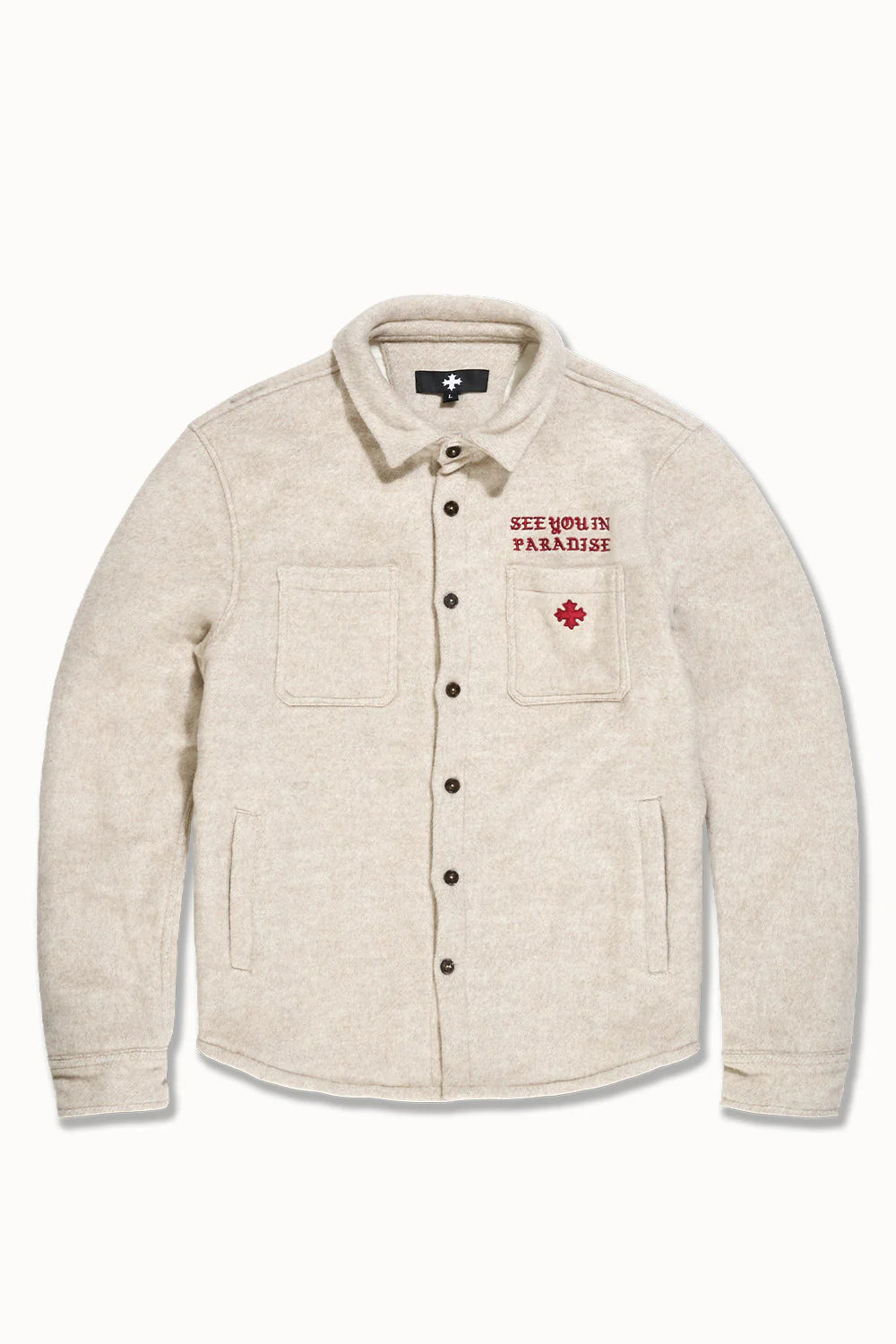 Paradise Wool Shacket (CREAM) 2569 | Broadway Collections