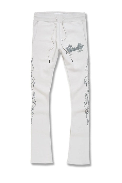 PARADISE TOUR STACKED SWEATPANTS - CEMENT (8241L)