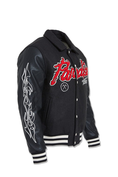 Paradise Tour Varsity Jacket (Black) 91632