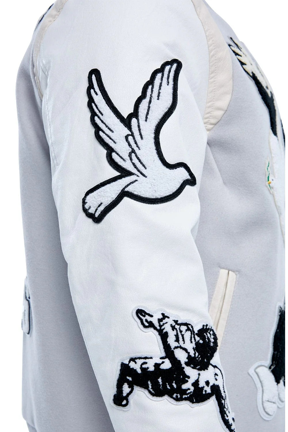 Fallen Angels Varsity Jacket (Light Grey) 91647