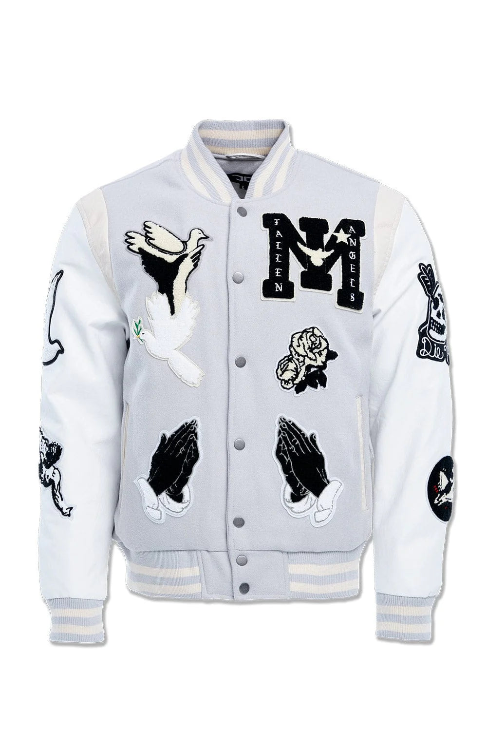 Fallen Angels Varsity Jacket (Light Grey) 91647