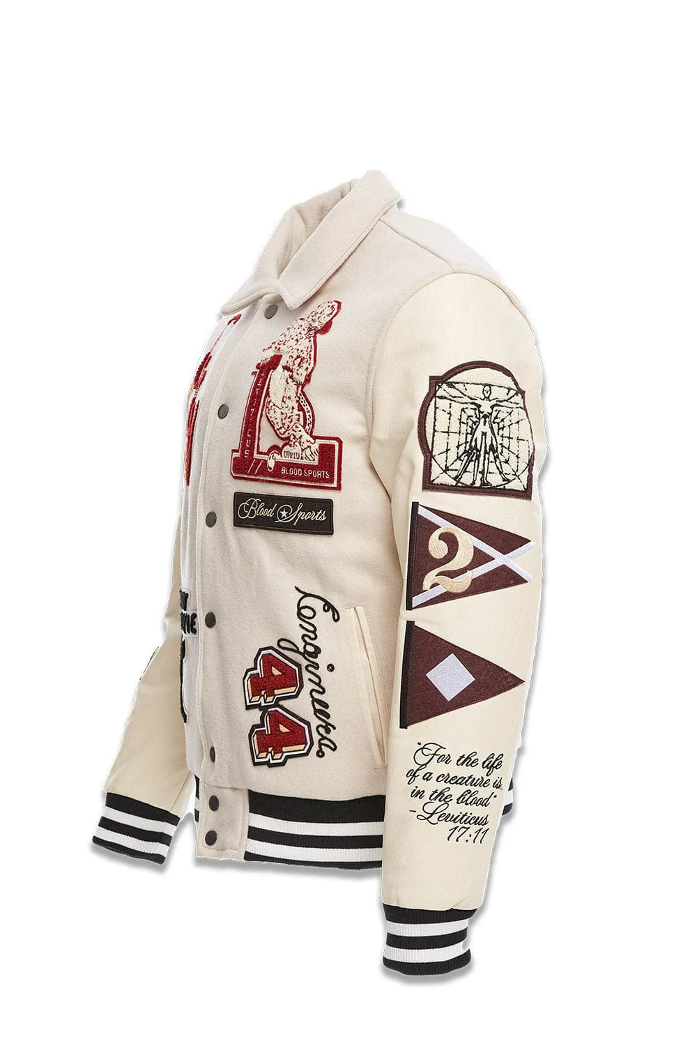 Carpe Diem Varsity Jacket (Bone) 91648