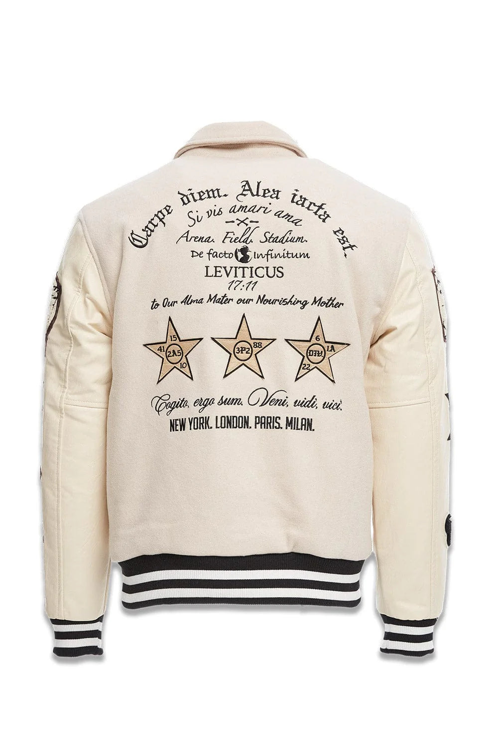 Carpe Diem Varsity Jacket (Bone) 91648