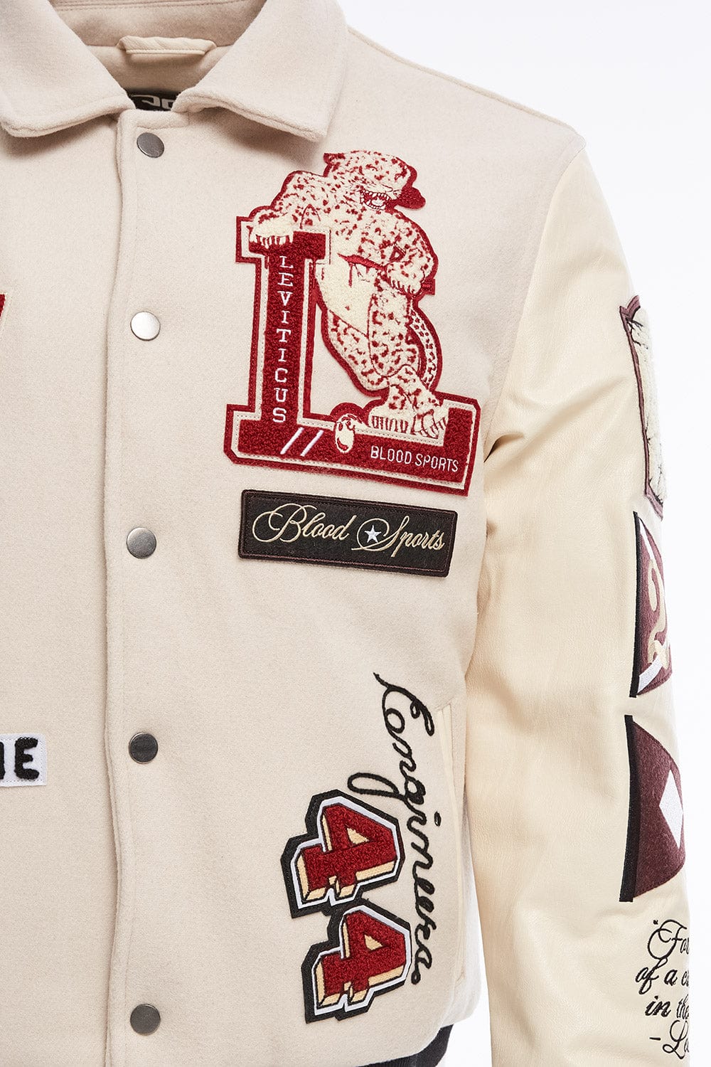 Carpe Diem Varsity Jacket (Bone) 91648