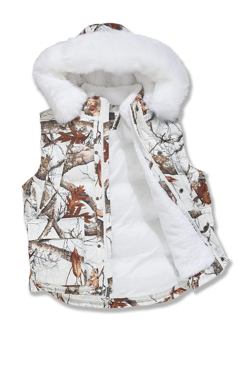 YUKON FUR LINED PUFFER VEST (SNOW CAMO) 9377VC