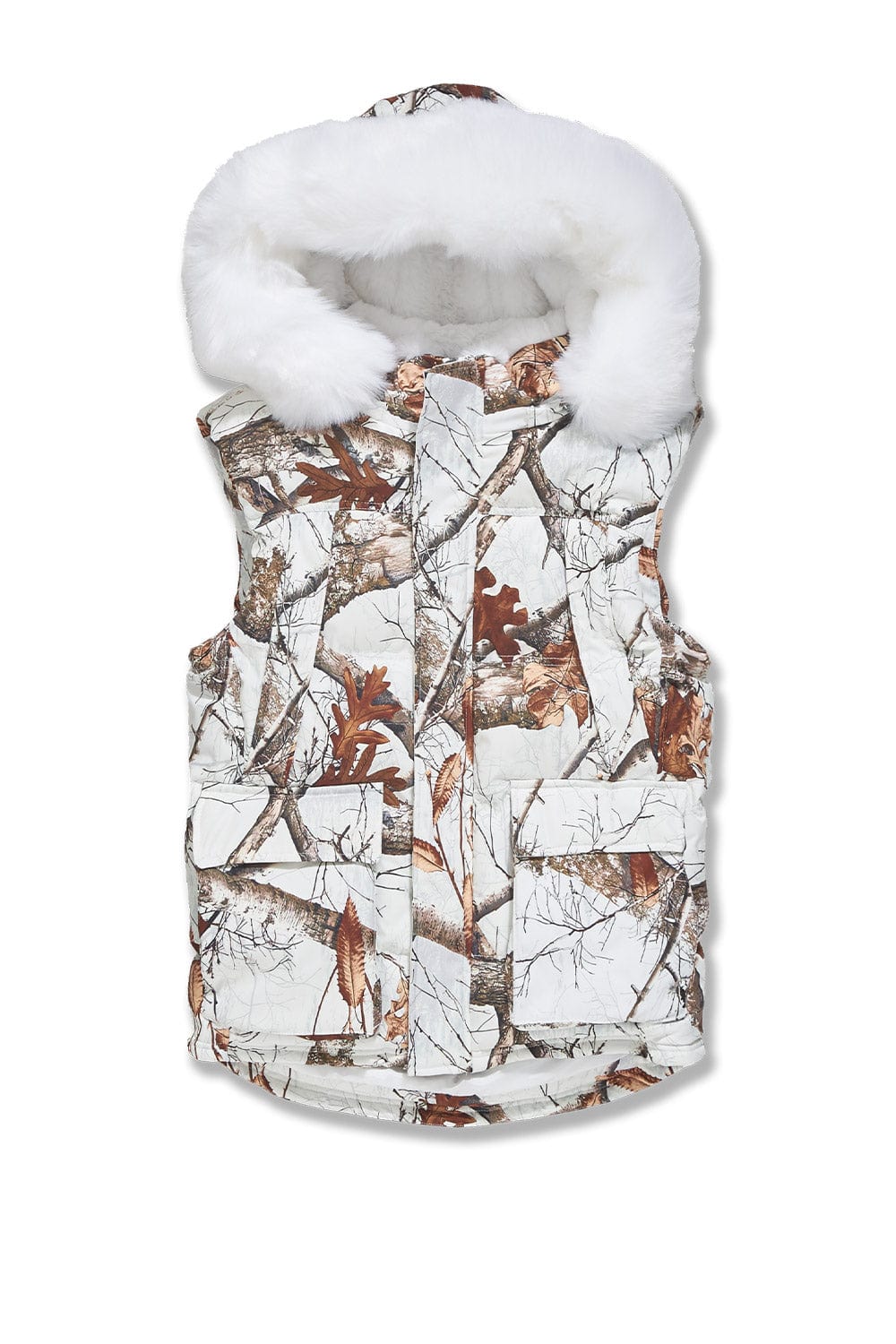 YUKON FUR LINED PUFFER VEST (SNOW CAMO) 9377VC