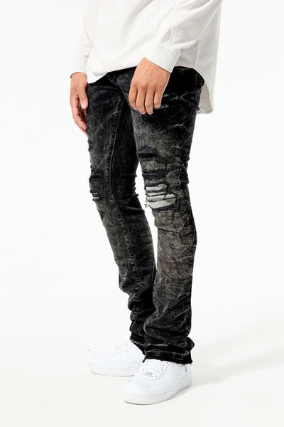 MARTIN STACKED - PIONEER DENIM (VINTAGE BLACK) JTF200