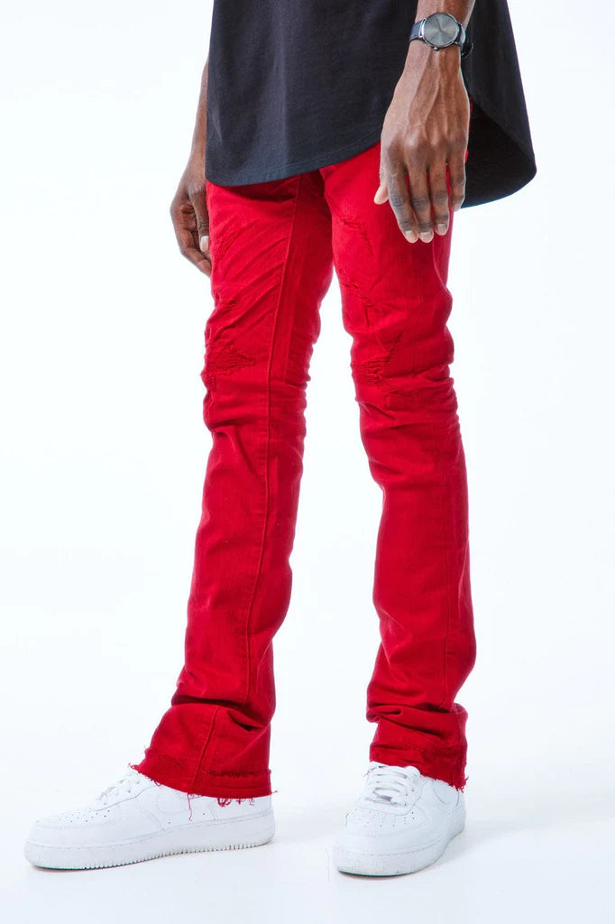 MARTIN STACKED - TRIBECA TWILL PANTS (RED) JTF955R