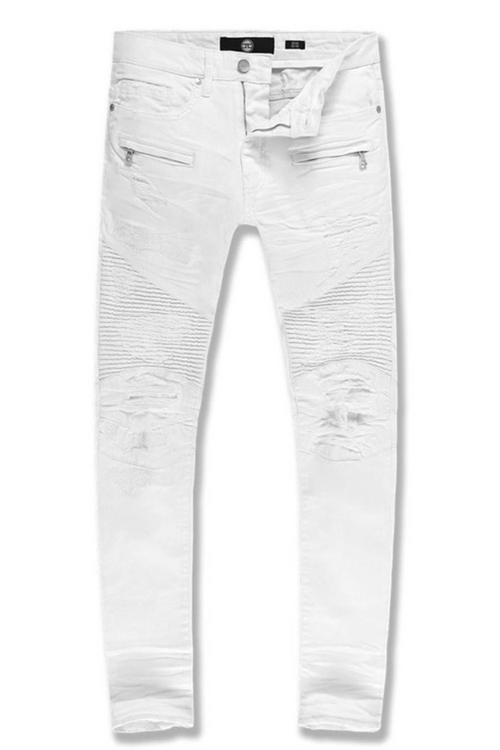 SEAN - MOTO TRIBECA TWILL PANTS (WHITE) JS950M