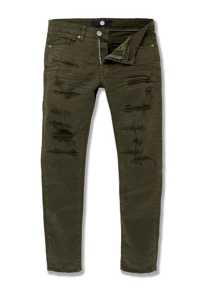 SEAN - TRIBECA TWILL PANTS (ARMY GREEN) JS955R | Broadway Collections