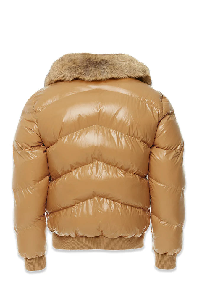 Fur Lenox Nylon Puffer Jacket The North Face Lenox Down Peacoat